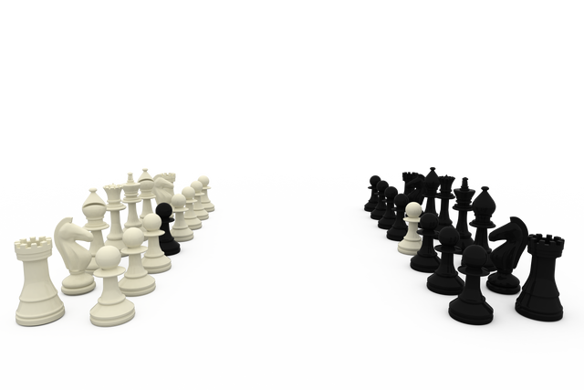 Transparent Chess Boards Black and White Pawn Teams Aligned  - Download Free Stock Videos Pikwizard.com