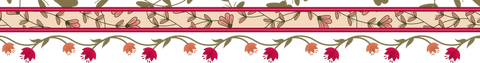 Ornamental Transparent Floral Border Design with Red-Orange Flowers - Download Free Stock Videos Pikwizard.com