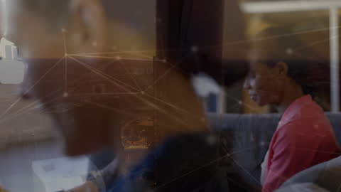 Global Connections Networking in Modern Office Concept