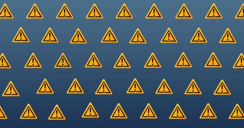 Repeating Yellow Warning Symbols on Gradient Background - Download Free Stock Images Pikwizard.com