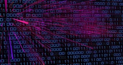 futuristic binary code with neon light streaks symbolizing cybersecurity - Download Free Stock Images Pikwizard.com