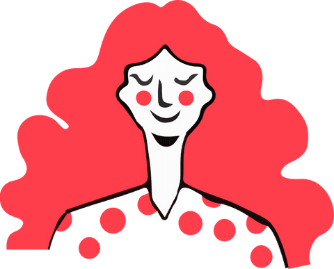 abstract portrait of smiling person with vibrant pink flowing hair - Download Free Stock Videos Pikwizard.com
