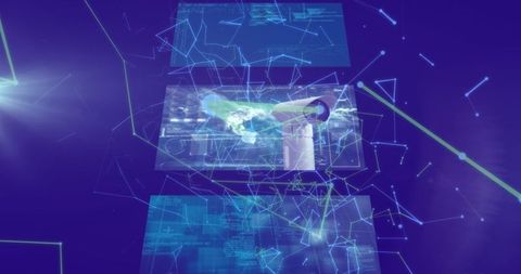 global data network with digital interfaces and analytics - Download Free Stock Images Pikwizard.com