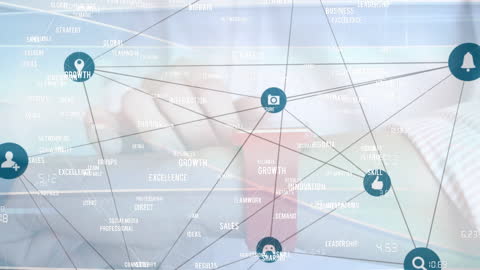 Innovative Digital Network Concept with Media and Business Icons