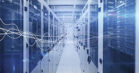 Futuristic Data Center with Digital Data Visualization - Download Free Stock Images Pikwizard.com