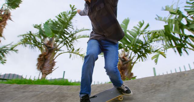 Teenager Skateboarding Down Urban Ramp on Sunny Day - Download Free Stock Images Pikwizard.com