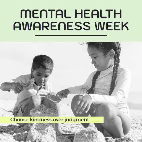 children building sandcastles promoting mental health awareness - Download Free Stock Templates Pikwizard.com