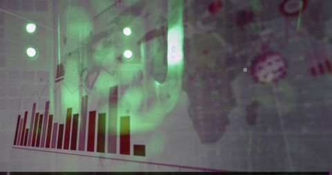 Statistics Bar Graphs and Data Processing on Computer Servers Background - Download Free Stock Images Pikwizard.com