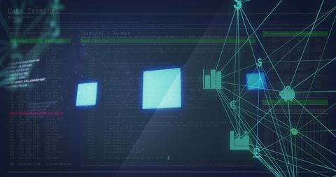 Futuristic Machine Learning Network with Programming Interface - Download Free Stock Images Pikwizard.com