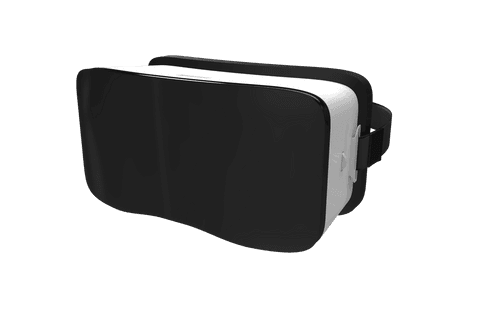 Virtual reality headset transparent background vector illustration