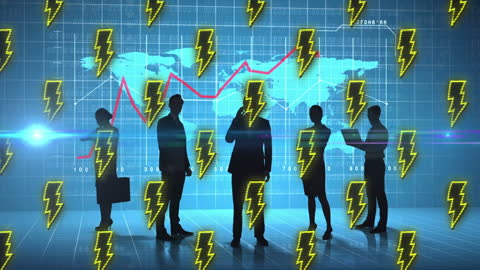 Global Business Professionals Analyzing Data Graphics