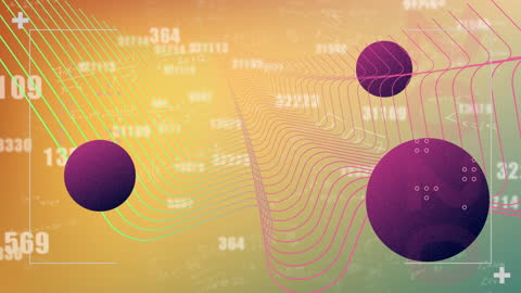 Abstract Shapes Over Data Points on Gradient Background