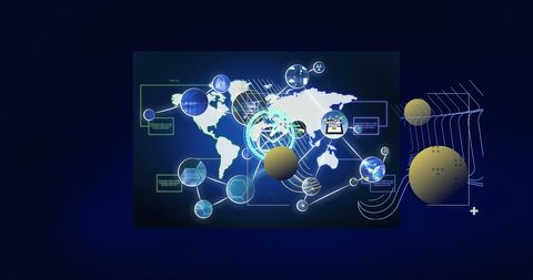Global Digital Interface with Data Networking Concept - Download Free Stock Images Pikwizard.com