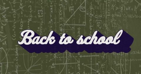 Back to School Educational Text on Chalkboard