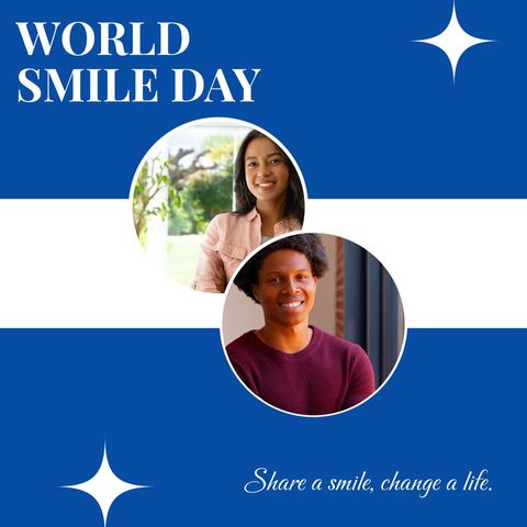 Diverse Smiling People Celebrating World Smile Day - Download Free Stock Templates Pikwizard.com