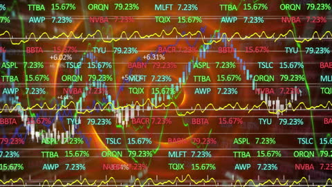 Finance Sucess Abstract Display with Glowing Data Visualization