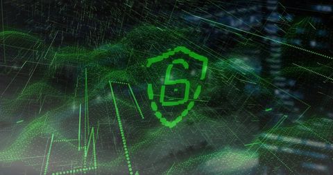 Cybersecurity Concept with Padlock Icon and Digital Data - Download Free Stock Images Pikwizard.com