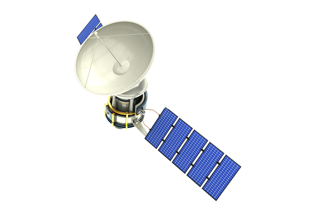 3D Solar-Powered Satellite with Transparent Background in High Angle View - Download Free Stock Videos Pikwizard.com