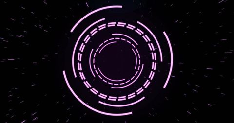Futuristic Glowing Purple Digital HUD Interface