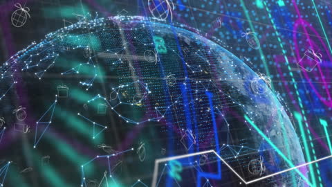 Global Data Processing and Digital Interface Animation