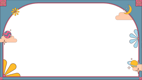 transparent celestial frame with pastel decor - Download Free Stock Videos Pikwizard.com
