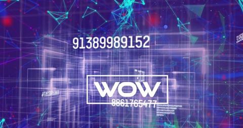 Digital Processing Data with WOW Text Overlay - Download Free Stock Images Pikwizard.com