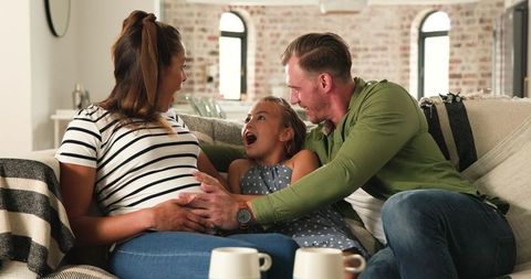 Family Communication Excited About New Baby Arrival