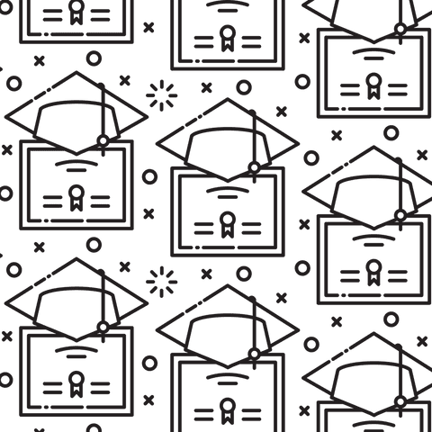 transparent graduation and diploma pattern vector illustration - Download Free Stock Videos Pikwizard.com