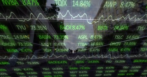Financial Data Overlayed on Urban Cityscape Representing Global Markets - Download Free Stock Images Pikwizard.com