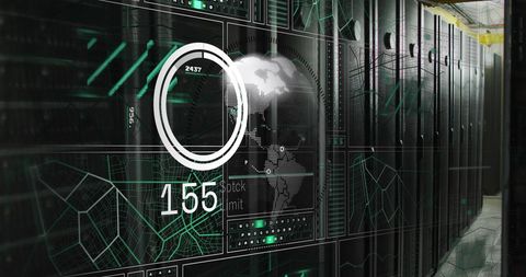 Digital Data Analytics Over Server Network for Global Connectivity - Download Free Stock Images Pikwizard.com