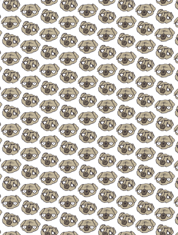 Pug Dog Heads Seamless Pattern on Transparent Background - Download Free Stock Videos Pikwizard.com