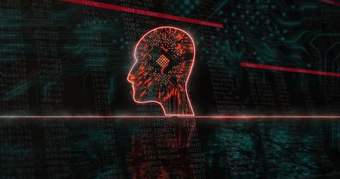 Digital Human Head with Circuit Design Symbolizing AI and Tech - Download Free Stock Images Pikwizard.com