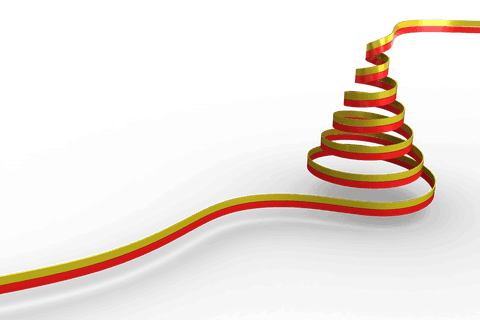 red and yellow spiral ribbon on transparent background - Download Free Stock Videos Pikwizard.com