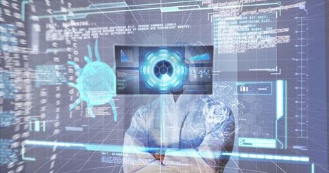Scientist Using Digital Technology for COVID-19 Research - Download Free Stock Images Pikwizard.com