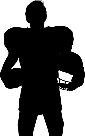 silhouette of american football player with ball on transparent background - Download Free Stock Videos Pikwizard.com