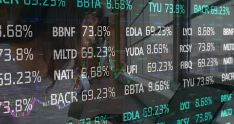 Digital Finance with Businesswoman Analyzing Data on Laptop