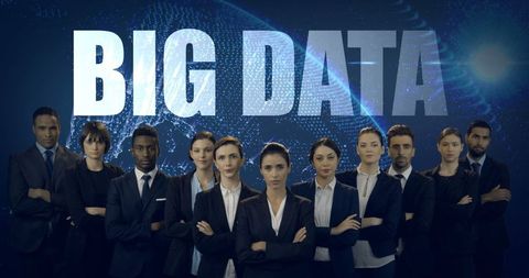 Confident Business Team Embracing Big Data Innovation - Download Free Stock Images Pikwizard.com
