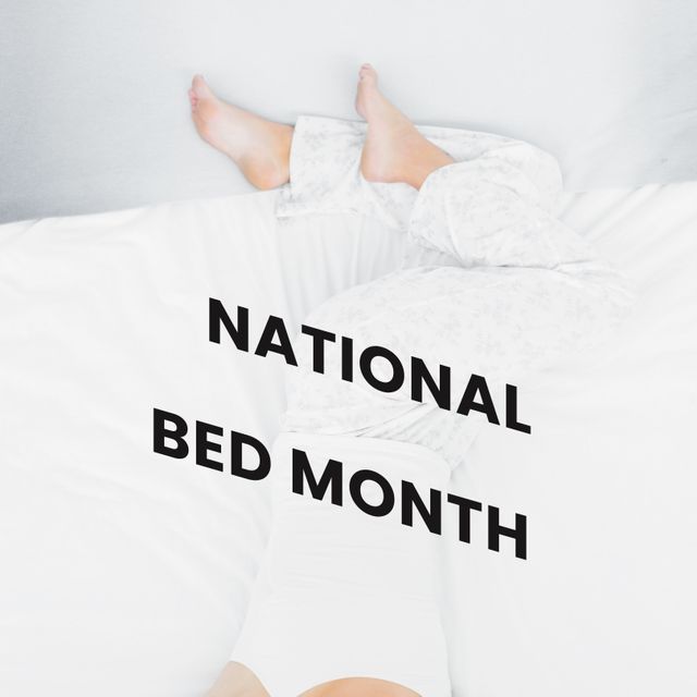 Celebrating Relaxation in Bed for National Bed Month - Download Free Stock Templates Pikwizard.com