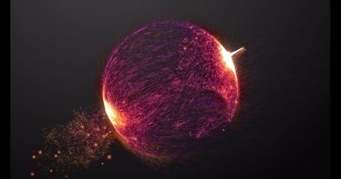 Abstract Glowing Globe with Dynamic Light Trails on Black Background - Download Free Stock Images Pikwizard.com