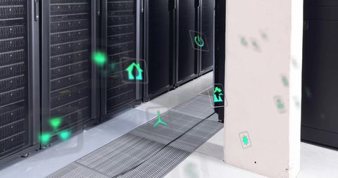 Eco-Friendly Digital Interfaces with Computer Servers - Download Free Stock Images Pikwizard.com