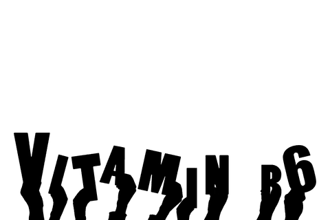 Illustration of hands holding vitamin b6 icon on transparent background