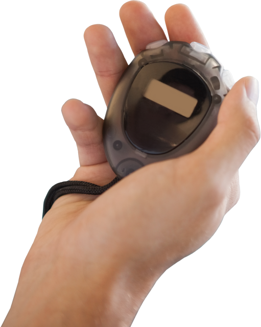 Male Hand Holding Stopwatch with Copy Space on Transparent Background - Download Free Stock Videos Pikwizard.com