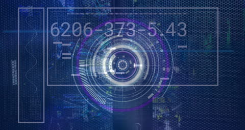 High-Tech Digital Interface with Data Processing