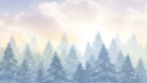 Snowy Forest Animation for Christmas Celebration