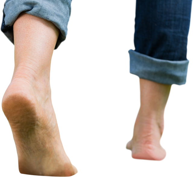 Transparent Image of Bare Feet Walking on Clear Background - Download Free Stock Videos Pikwizard.com