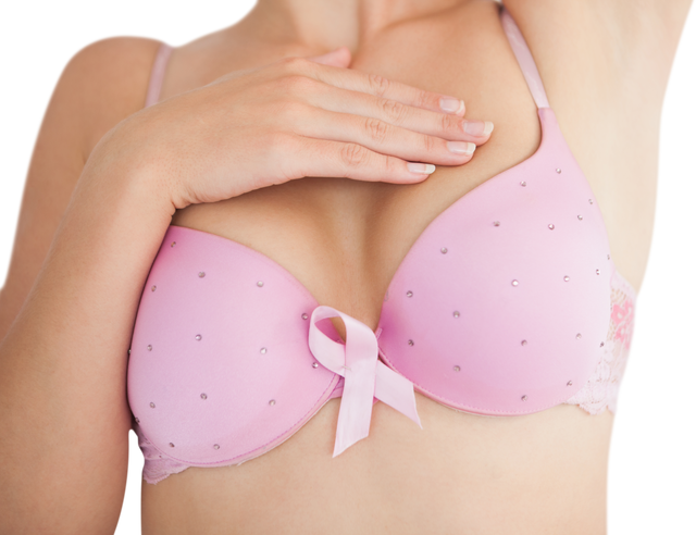 Transparent Image of Midsection Woman Wearing Breast Cancer Awareness Bra - Download Free Stock Videos Pikwizard.com