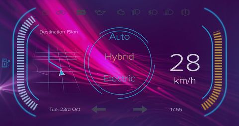 Futuristic Digital Car Dashboard Interface - Download Free Stock Images Pikwizard.com