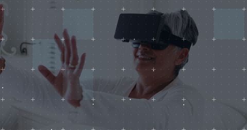 Senior Woman Embracing Virtual Reality Technology Experience - Download Free Stock Images Pikwizard.com