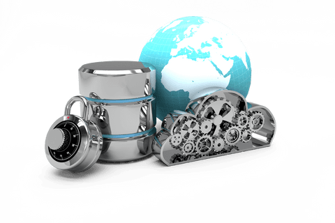 transparent cybersecurity icon with lock and metallic cloud - Download Free Stock Videos Pikwizard.com