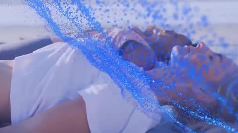 Soothing Blue Particles Enhancing Relaxation and Tranquility